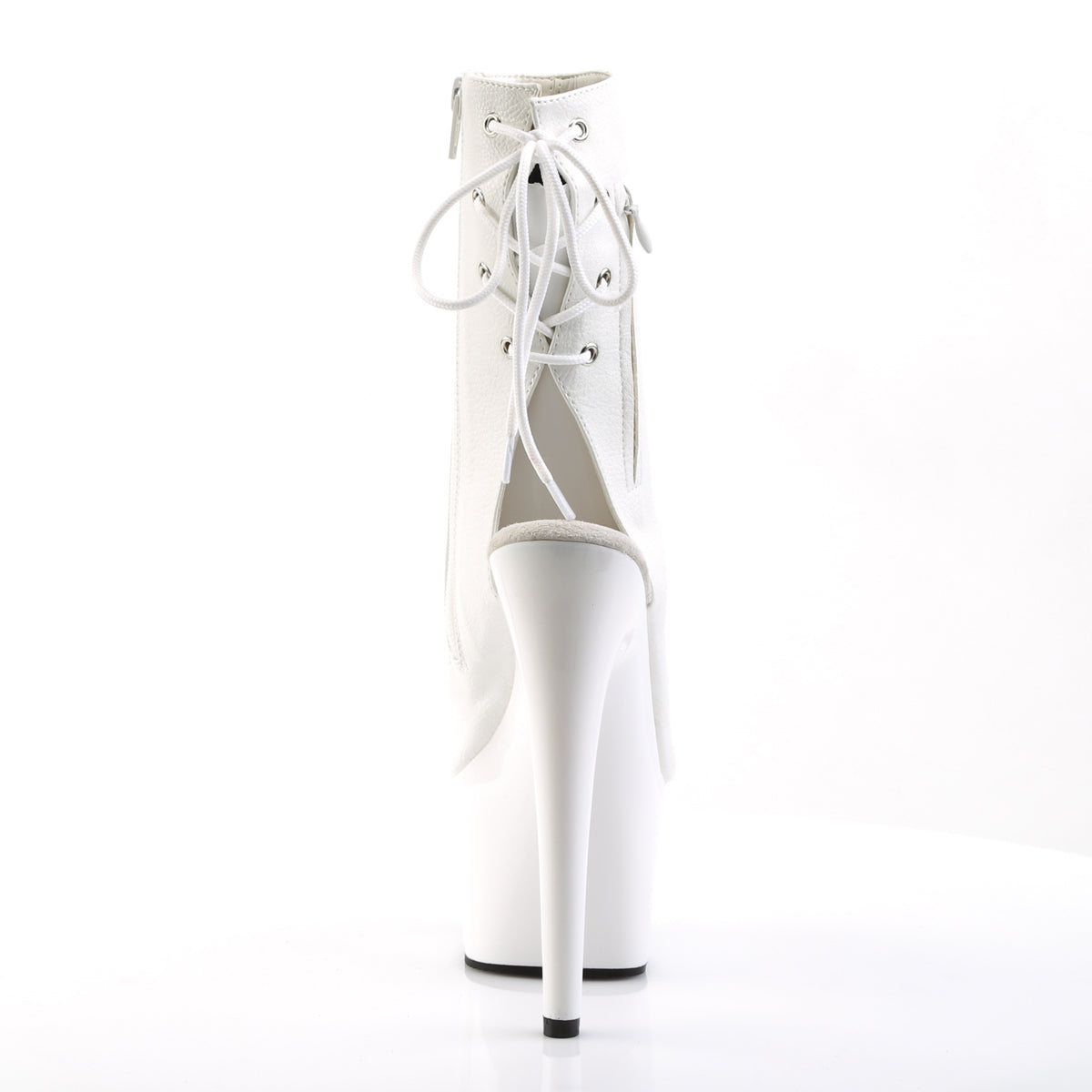 Pleaser Damen Knöchelstiefel ADORE-1018 WHT FAUX-Leder / WHT