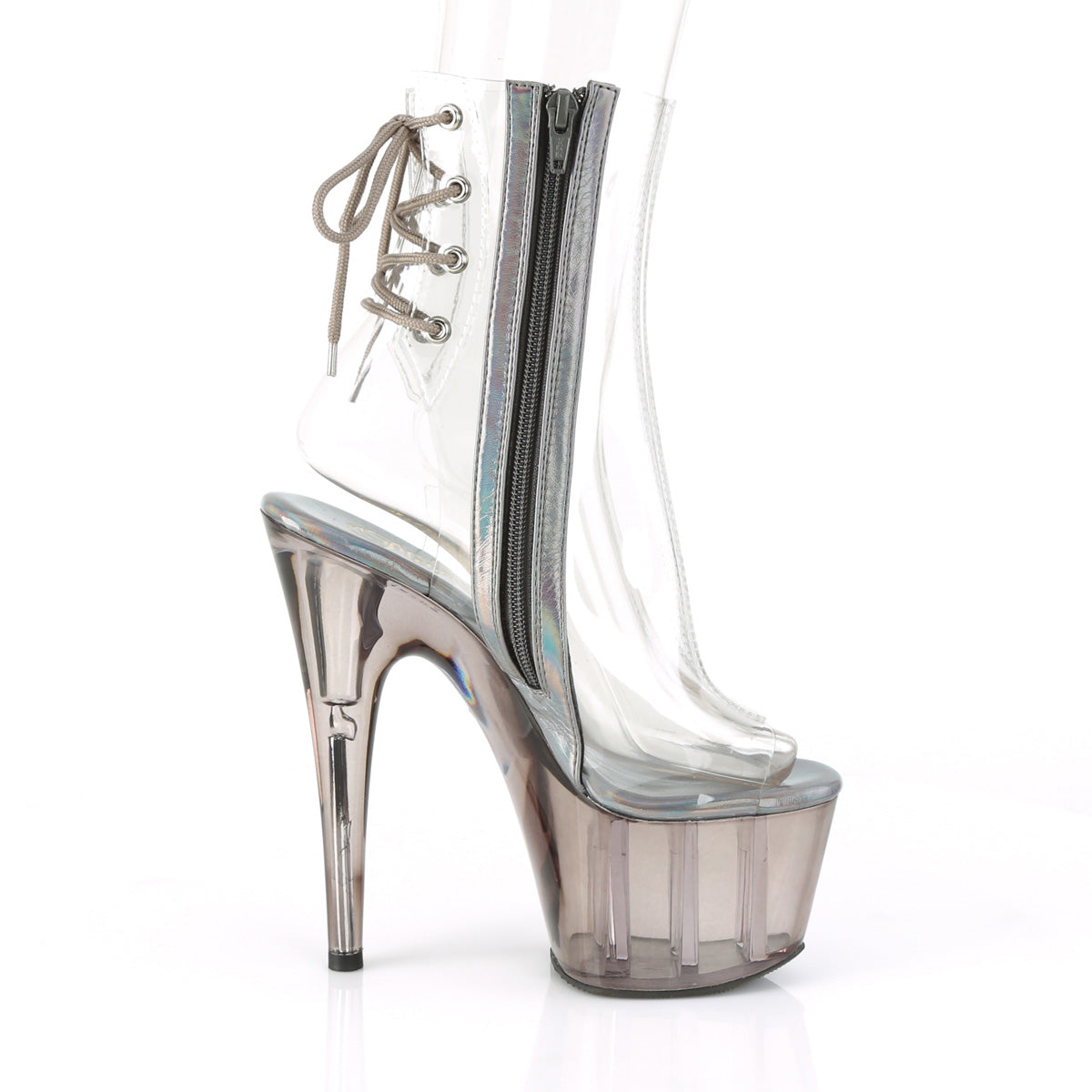 Pleaser Damen Knöchelstiefel ADORE-1018CT CLR / Rauch getönt