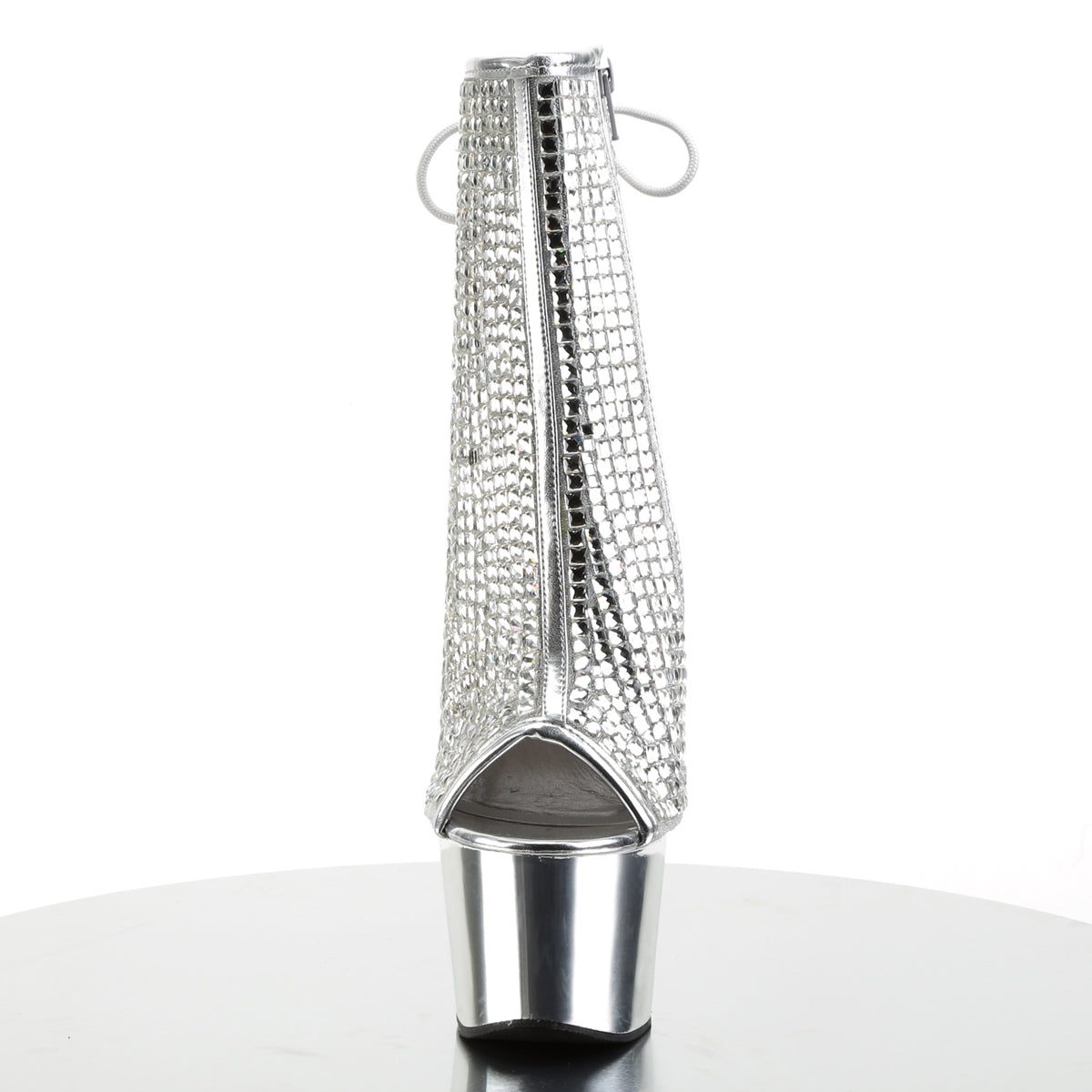 Pleaser Damen Knöchelstiefel ADORE-1018DCS SLV Multi Rs / SLV Chrome