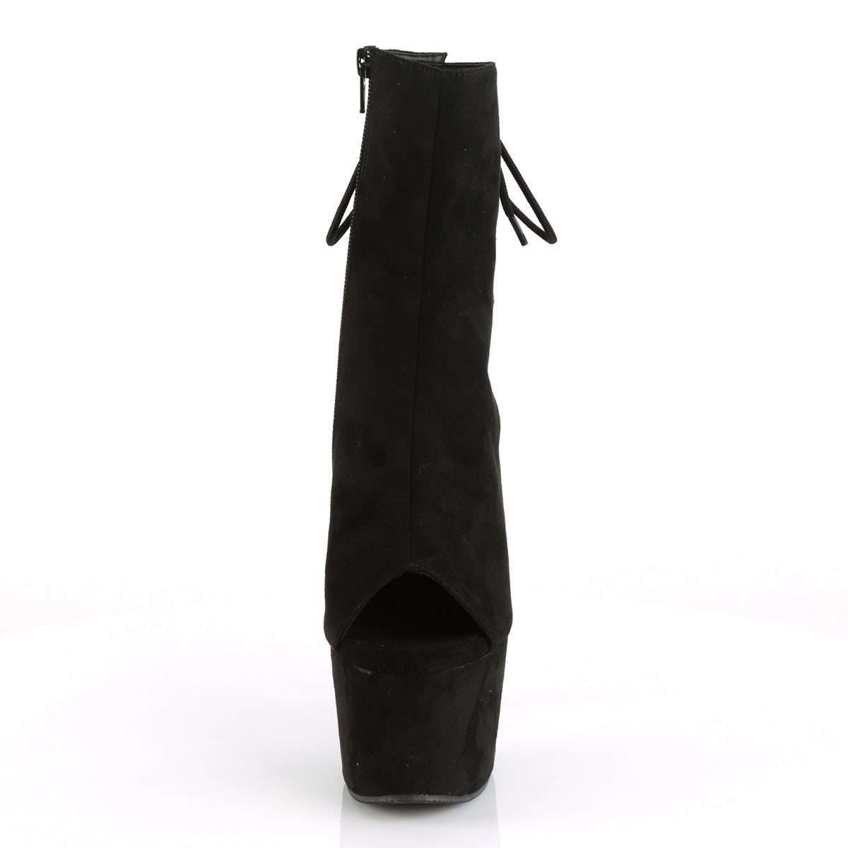 Pleaser Damen Knöchelstiefel ADORE-1018fs BLK Faux Wildleder / Schwarzer Wildleder