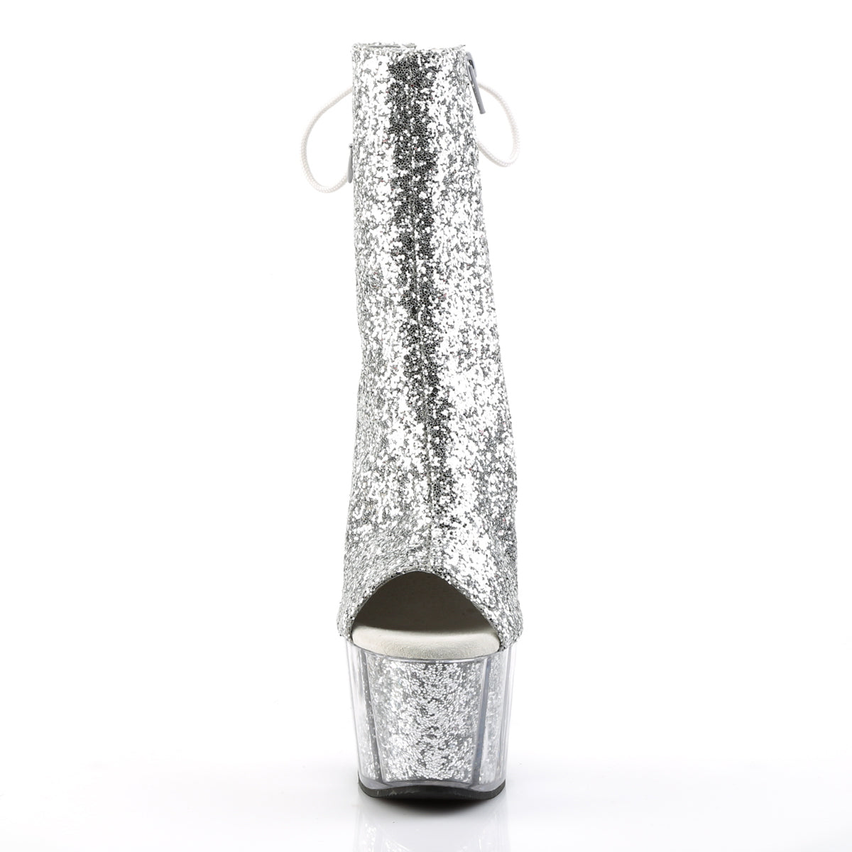 Pleaser Damen Knöchelstiefel ADORE-1018g SLV Glitter / SLV Glitter