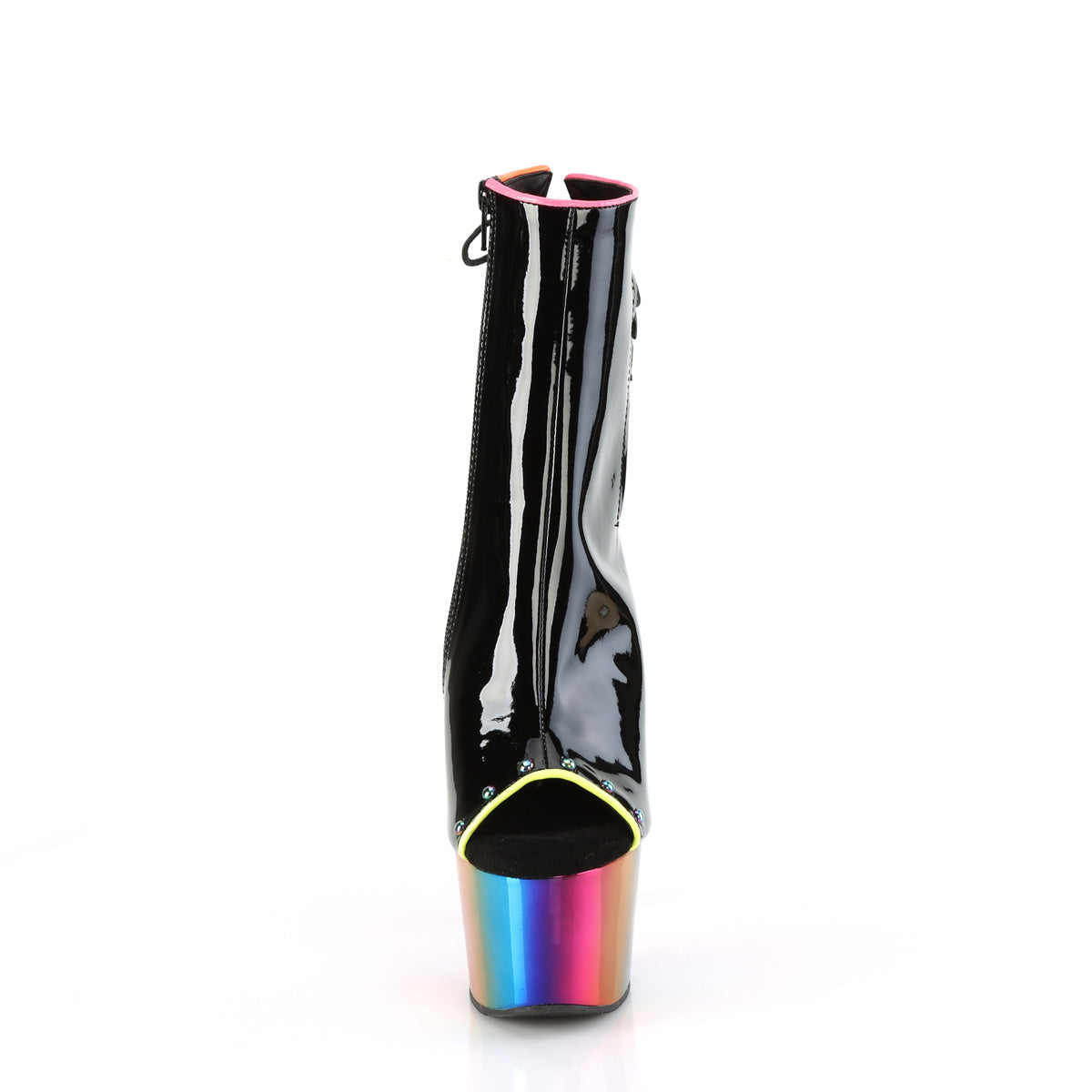 Pleaser ADORE-1018RC-02 BLK PAT/Rainbow Chrom