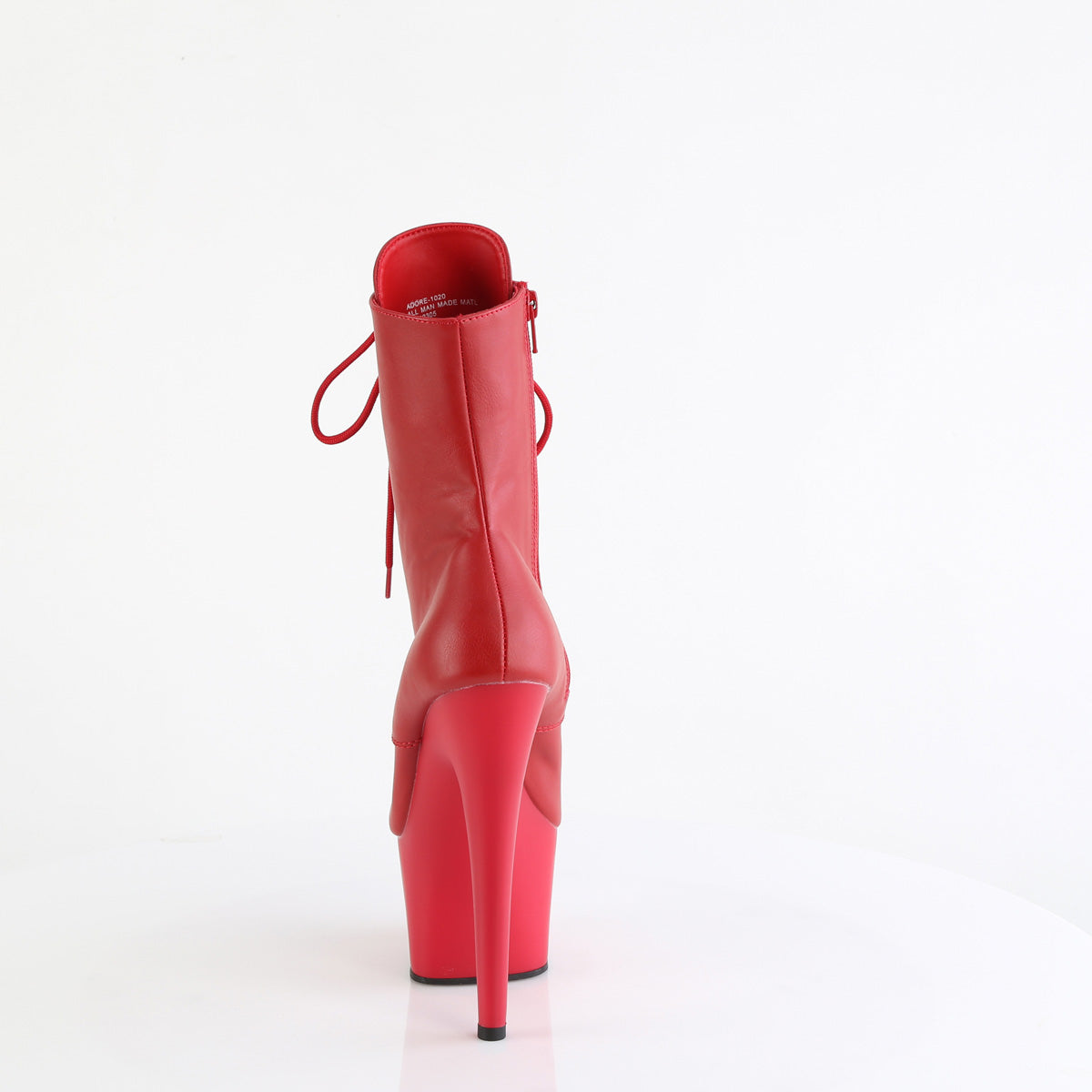 Pleaser ADORE-1020 rotes Kunstleder/rote Matte