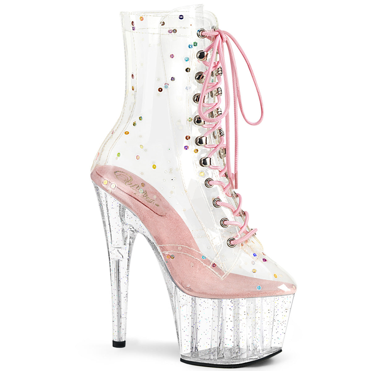 Pleaser Stiefeletten ADORE-1020c-2 CLR TPU-B. Pink / clr.