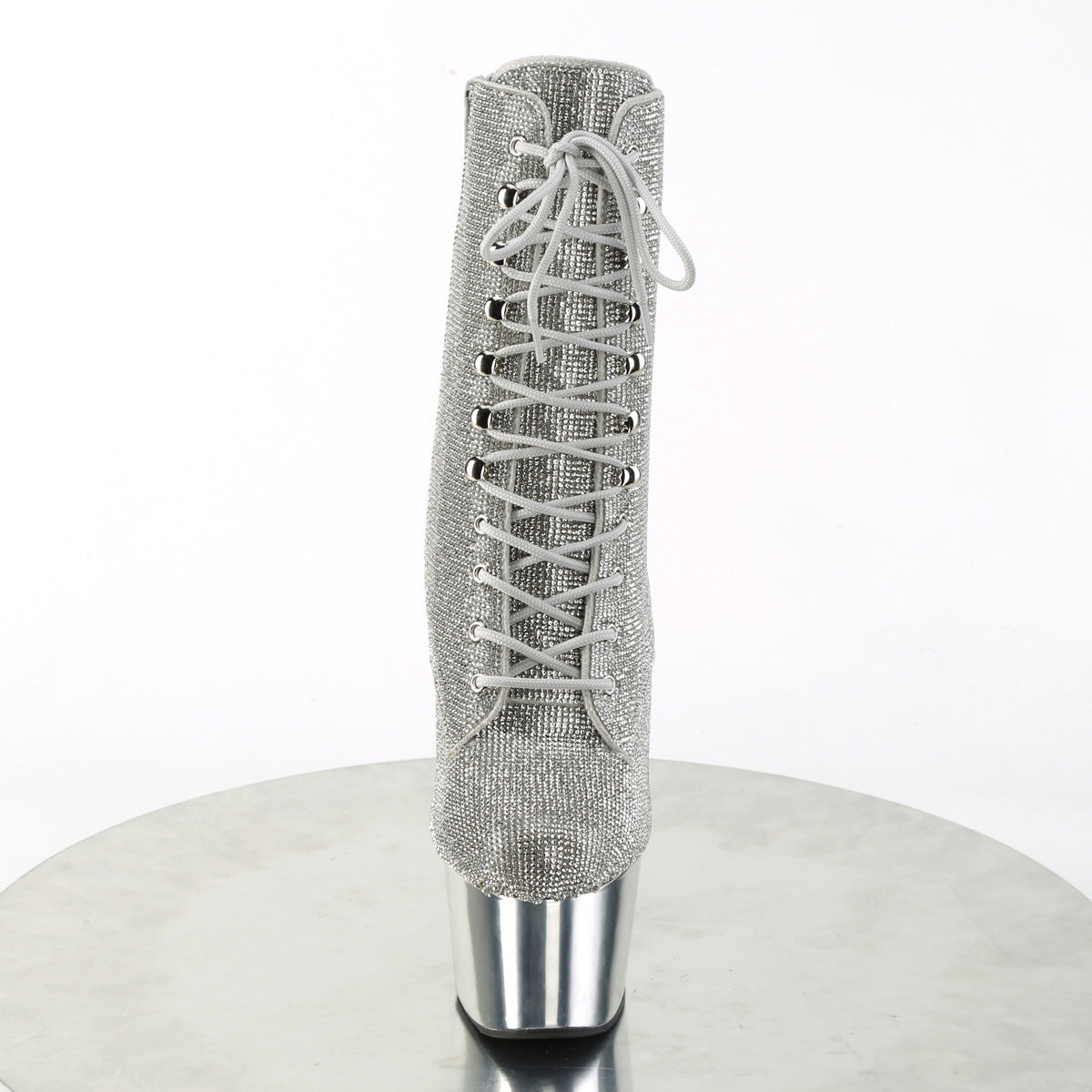 Pleaser Ankle Boots ADORE-1020CHRS Slv RS/Slv Chrome