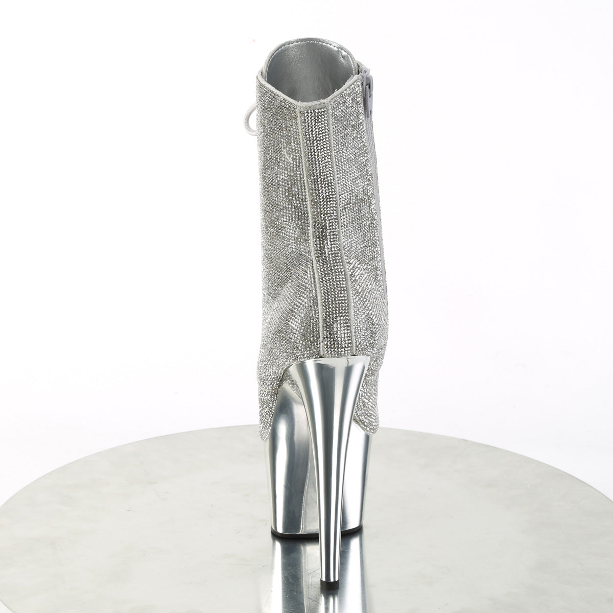 Pleaser Ankle Boots ADORE-1020CHRS Slv RS/Slv Chrome