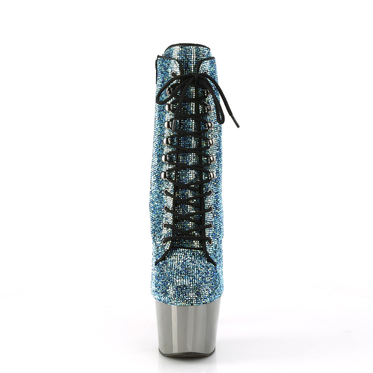 Pleaser Stiefeletten ADORE-1020CHRS Türkis Multi Rs / Zinn Chrome