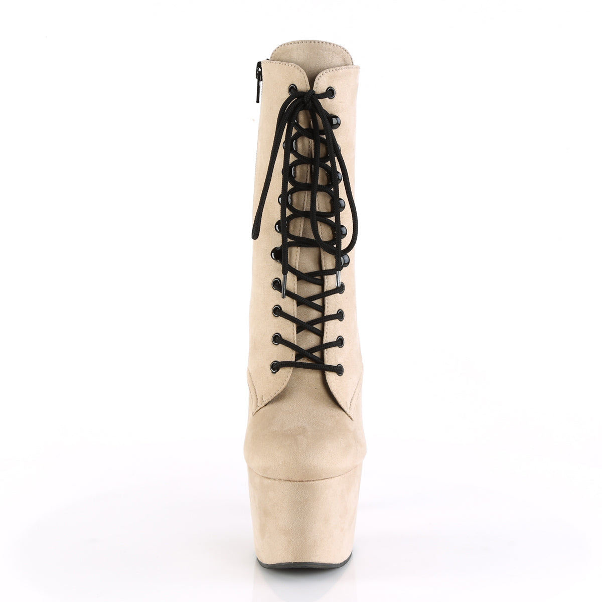 Pleaser Damen Knöchelstiefel ADORE-1020FS Beige Faux Wildleder / Beige Faux Wildleder