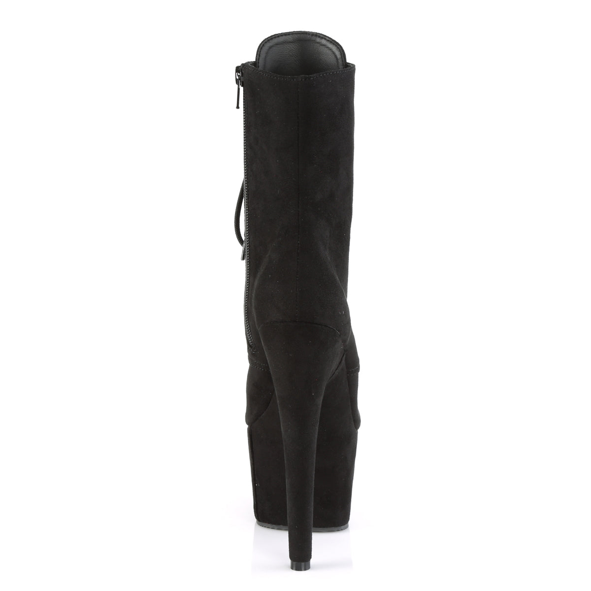 Pleaser Damen Knöchelstiefel ADORE-1020FS BLK Faux Wildleder / BLK Faux Wildleder