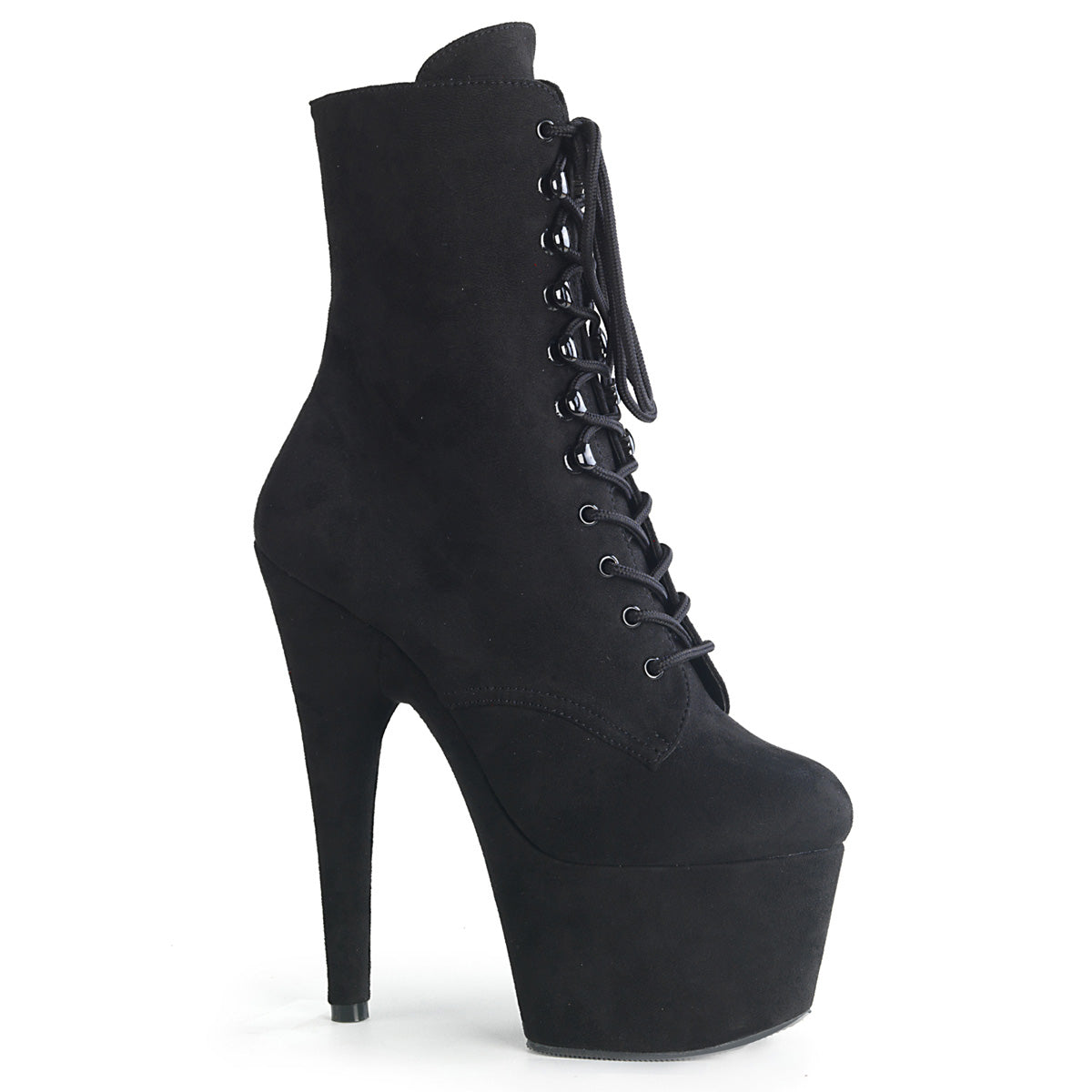 Pleaser Damen Knöchelstiefel ADORE-1020FS BLK Faux Wildleder / BLK Faux Wildleder