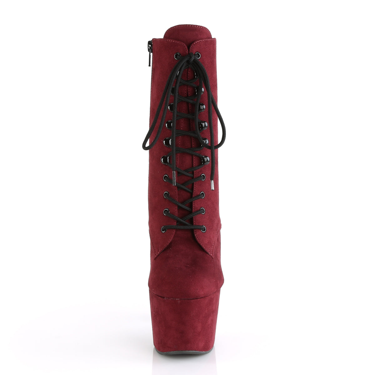 Pleaser Damen Knöchelstiefel ADORE-1020FS Burgund Faux Wildleder / Burgund Faux Wildleder