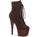 Pleaser Damen Knöchelstiefel ADORE-1020FSMG MOCHA F. Weder / Mokka Multi Mini GLTR