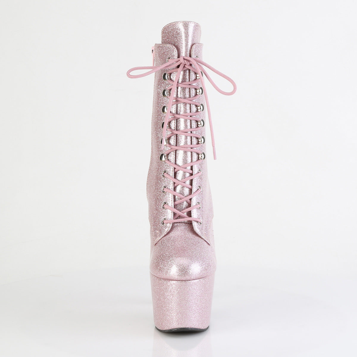 Pleaser Women's Platform Shoes ADORE-1020GP Blush Pink Glitter Pat/M