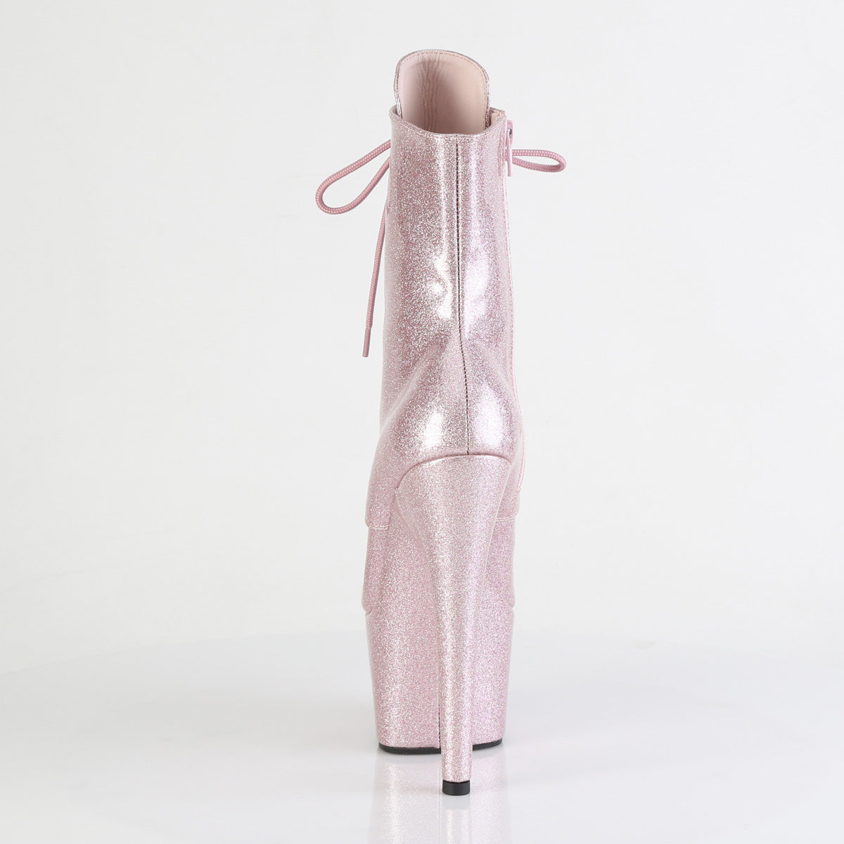 Pleaser Women's Platform Shoes ADORE-1020GP Blush Pink Glitter Pat/M