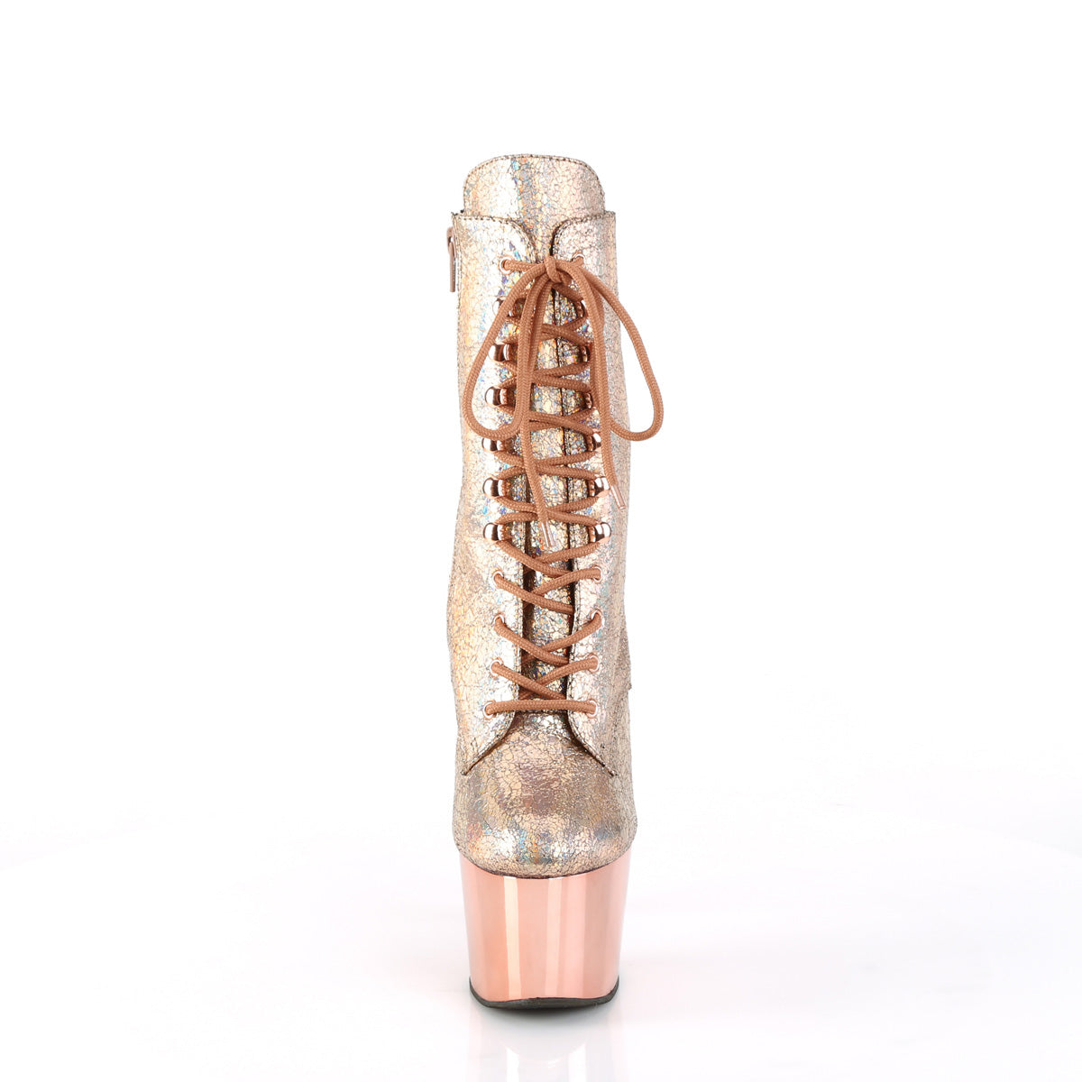 Pleaser Stiefeletten ADORE-1020HM Rose Gold Holo Metallic PU / Rose Gold Chrome