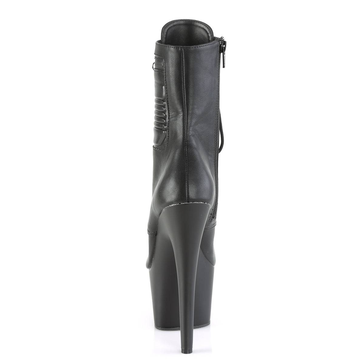 Pleaser Damen Knöchelstiefel ADORE-1020PK BLK Faux Leder / BLK Matte