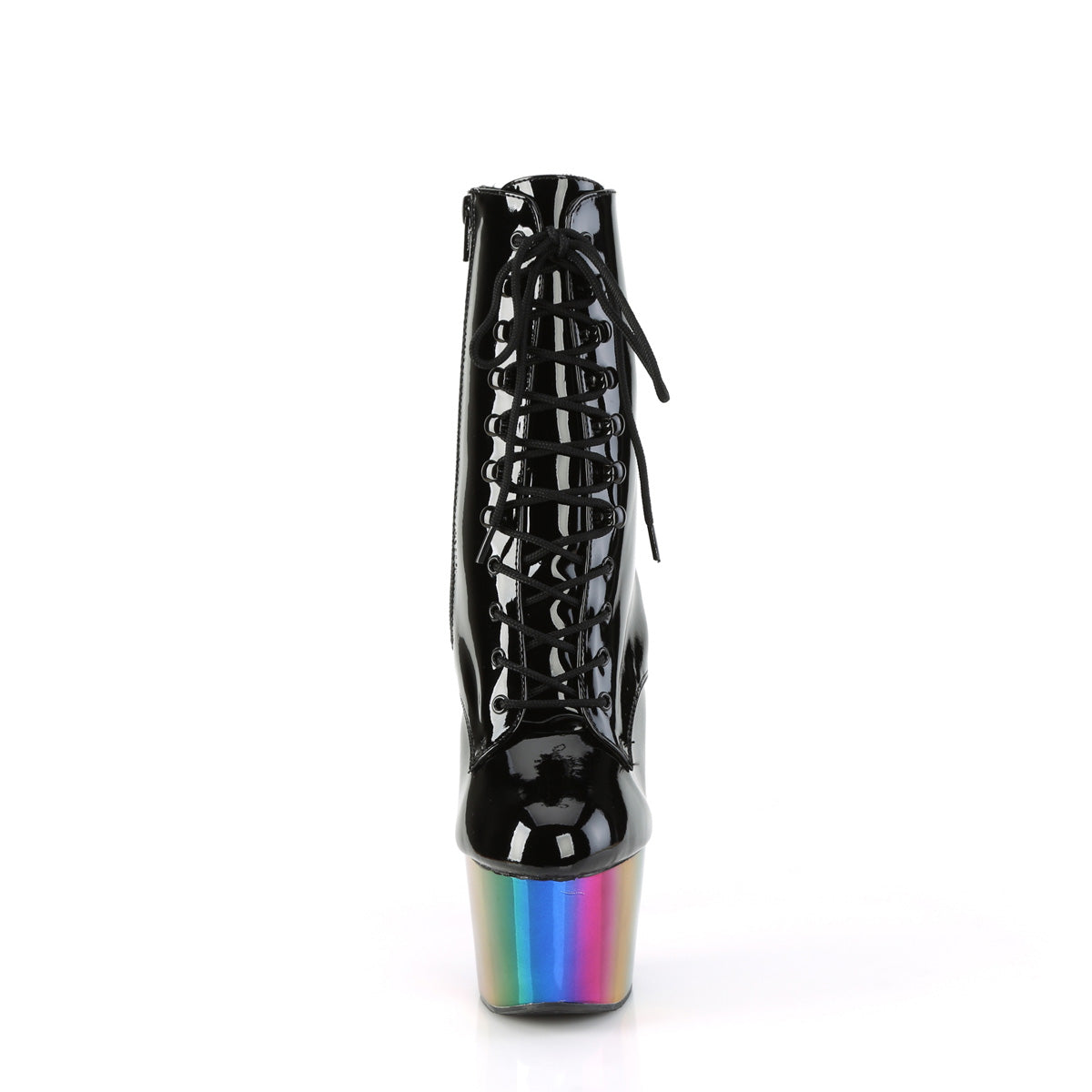 Pleaser Stiefeletten ADORE-1020RC BLK Pat /Rainbow Chrom