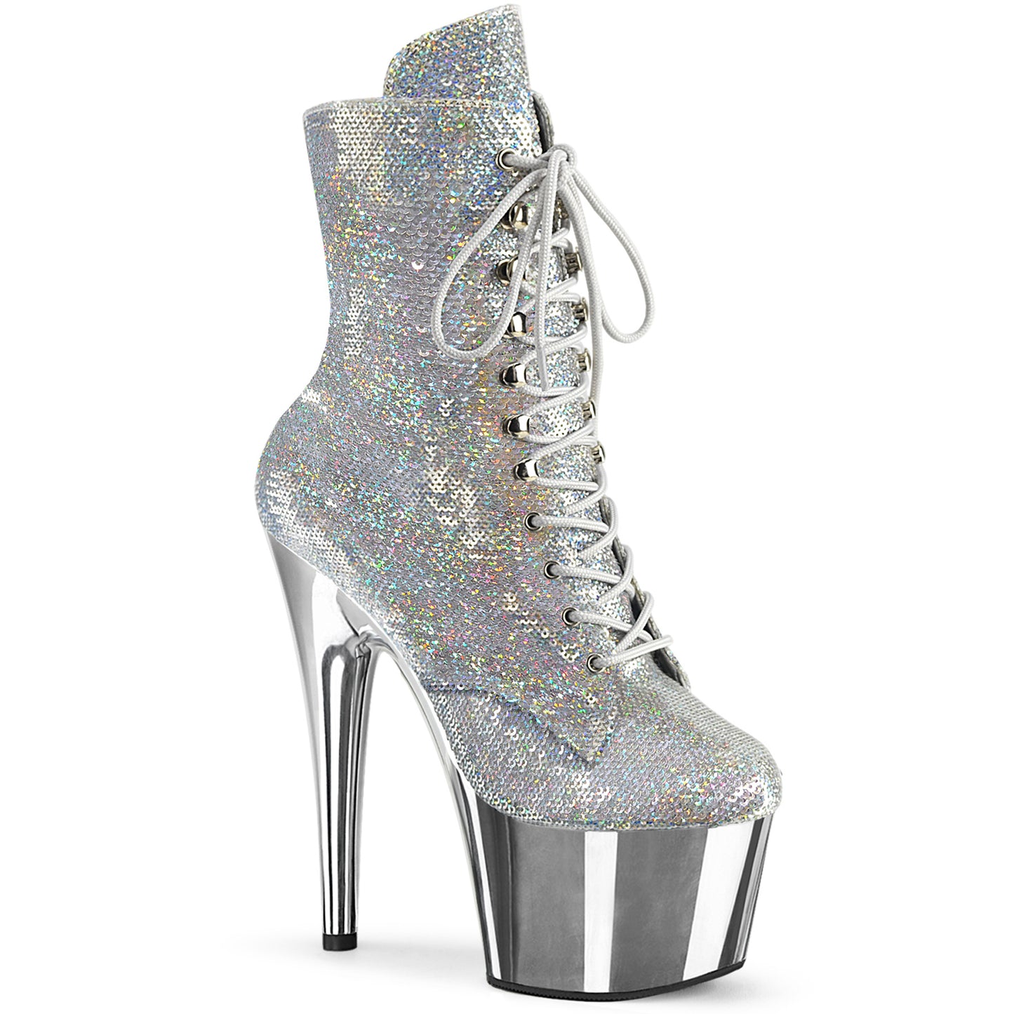 Pleaser ADORE-1020 SQ-02 SLV-Holo-Pailletten/SLV-Chrom