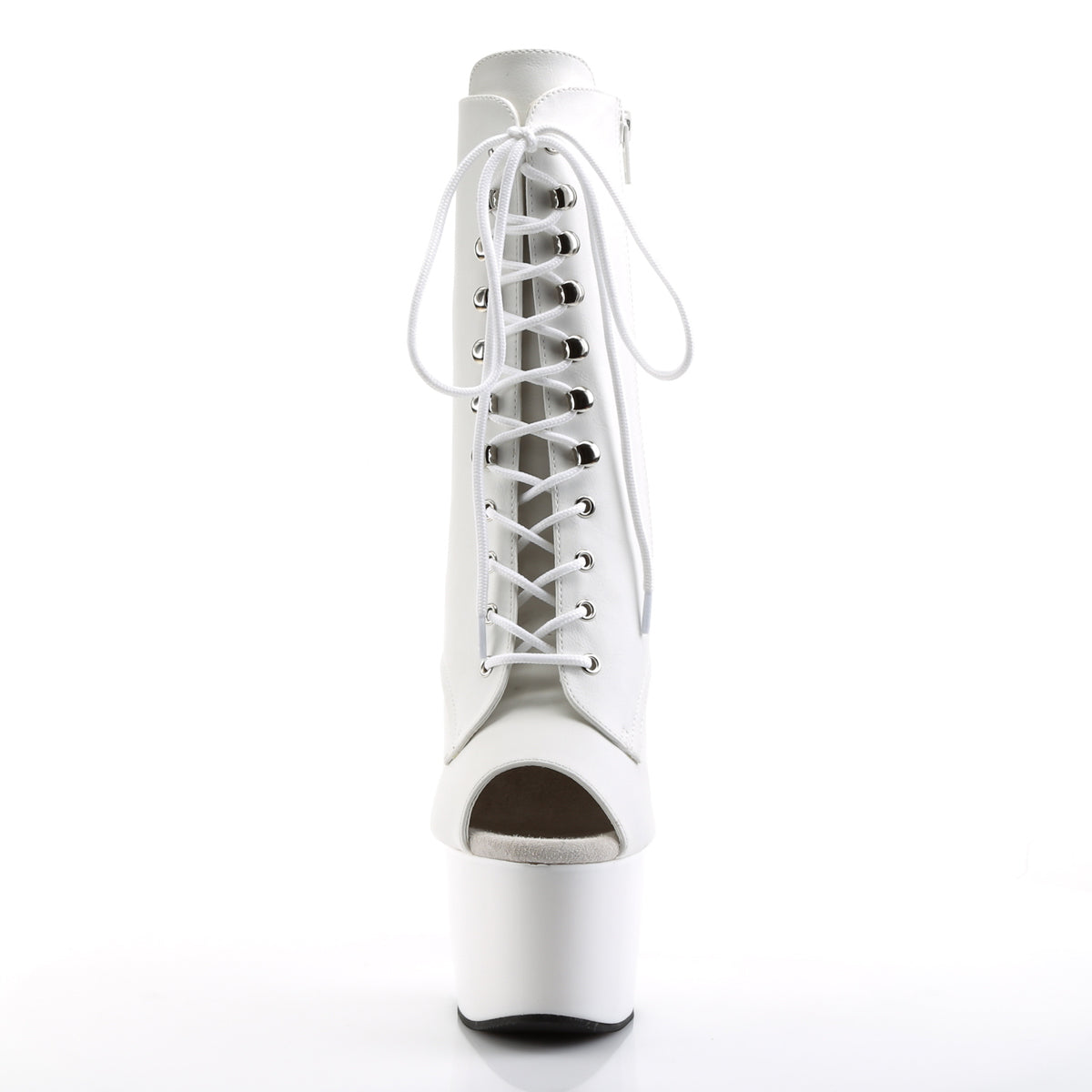 Pleaser Damen Knöchelstiefel ADORE-1021 WHT Faux Leather / WHT