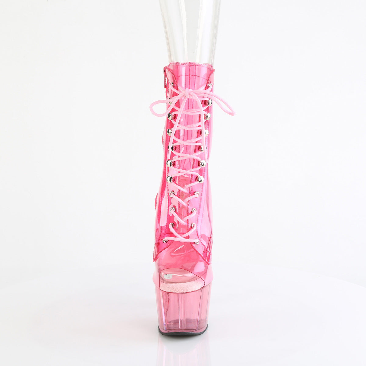 Pleaser ADORE-1021C-T B. Pink Translucent PVC/B.G. Pink Tinted