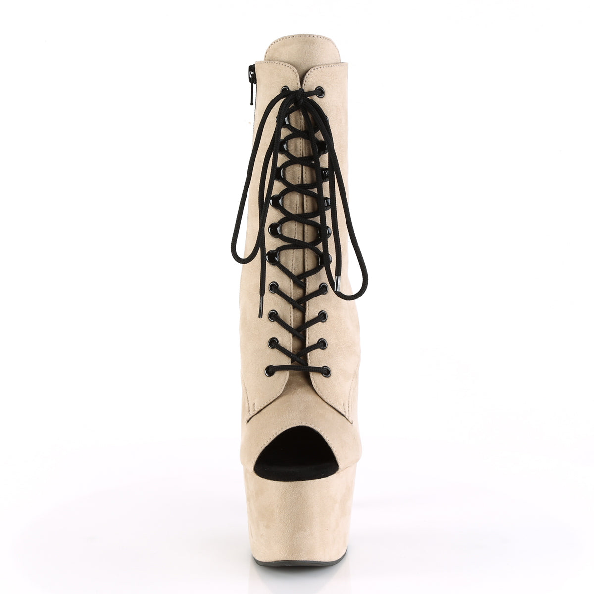 Pleaser Damen Knöchelstiefel ADORE-1021FS Beige Faux Wildleder / Beige Faux Wildleder