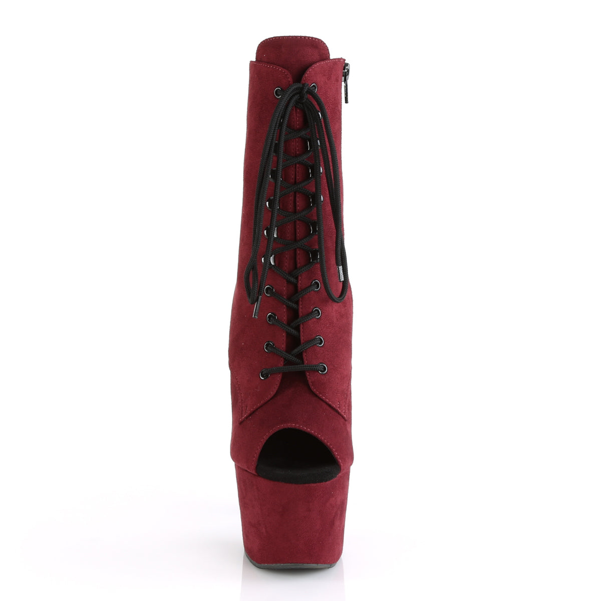 Pleaser Damen Knöchelstiefel ADORE-1021FS Burgund Faux Wildleder / Burgund Faux Wildleder