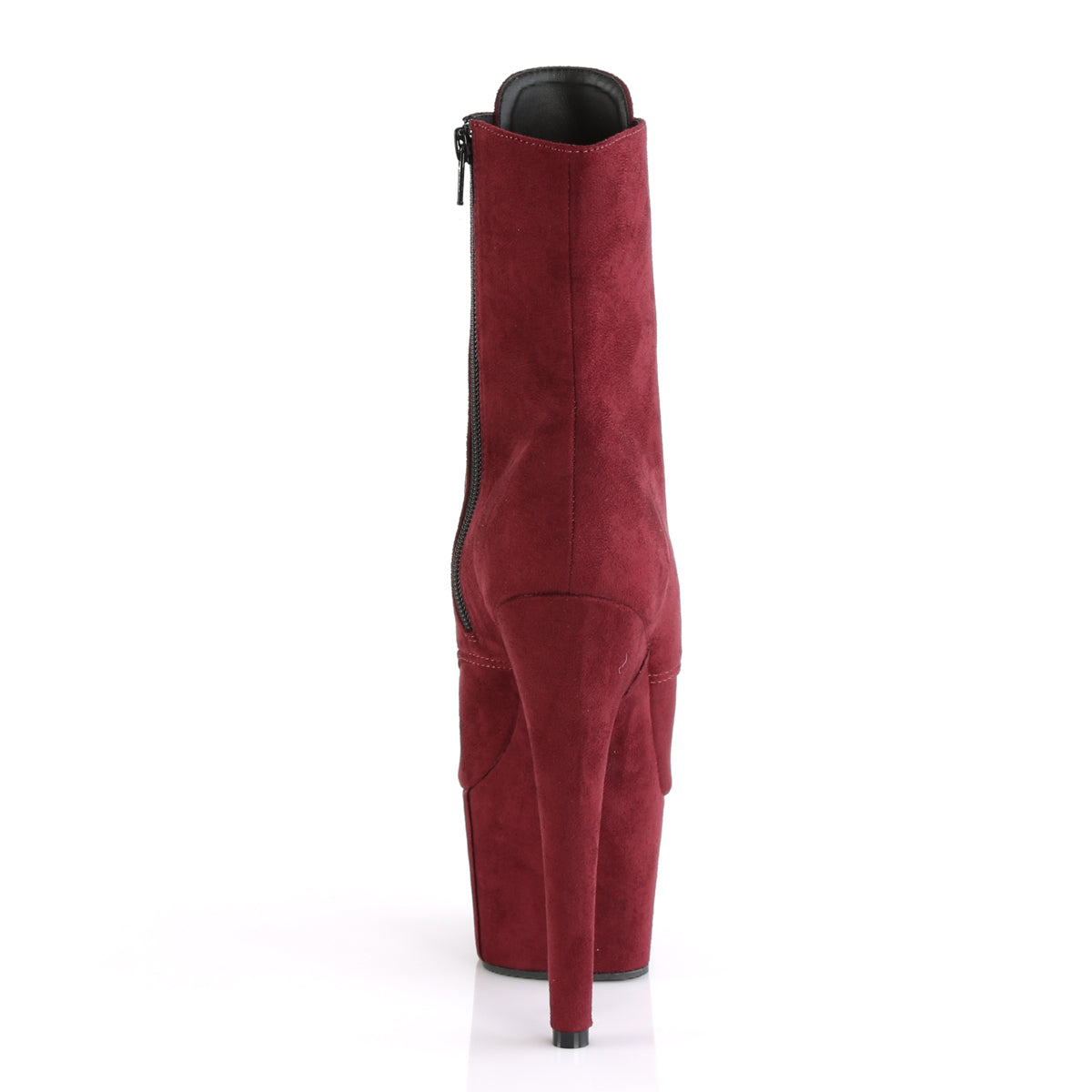 Pleaser Damen Knöchelstiefel ADORE-1021FS Burgund Faux Wildleder / Burgund Faux Wildleder