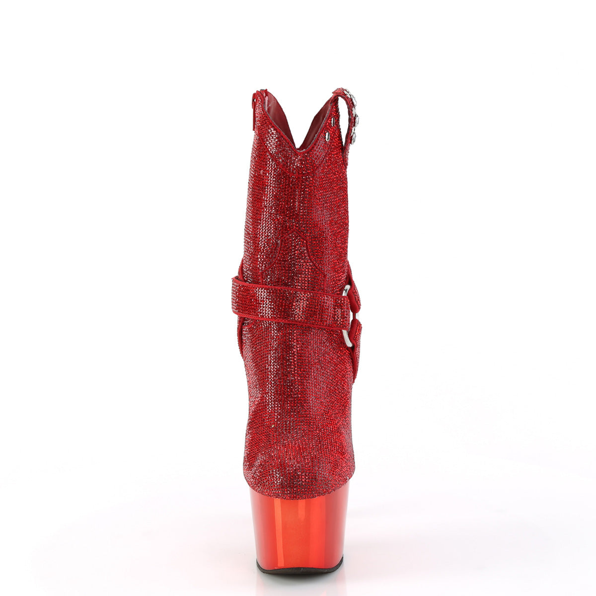Pleaser Stiefeletten ADORE-1029Chrs Red RS/Rot Chrom