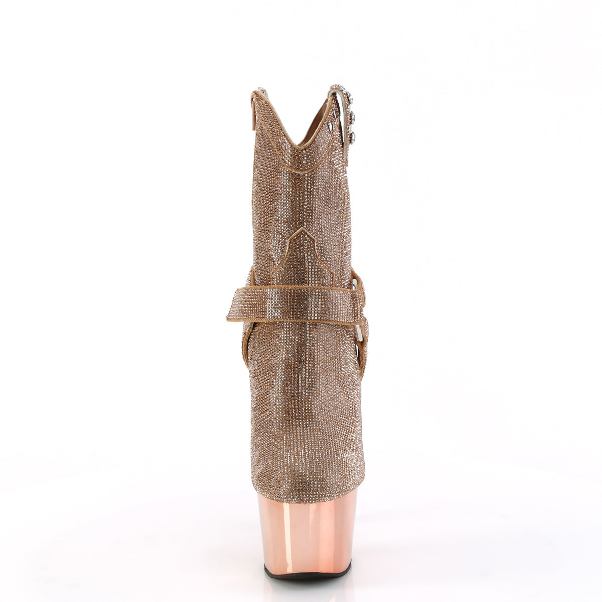 Pleaser Stiefeletten ADORE-1029Chrs Rosegold RS/Roségold Chrom