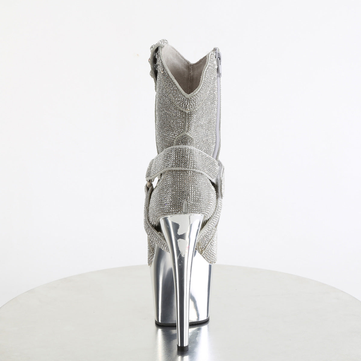 Pleaser Ankle Boots ADORE-1029CHRS Slv RS/Slv Chrome