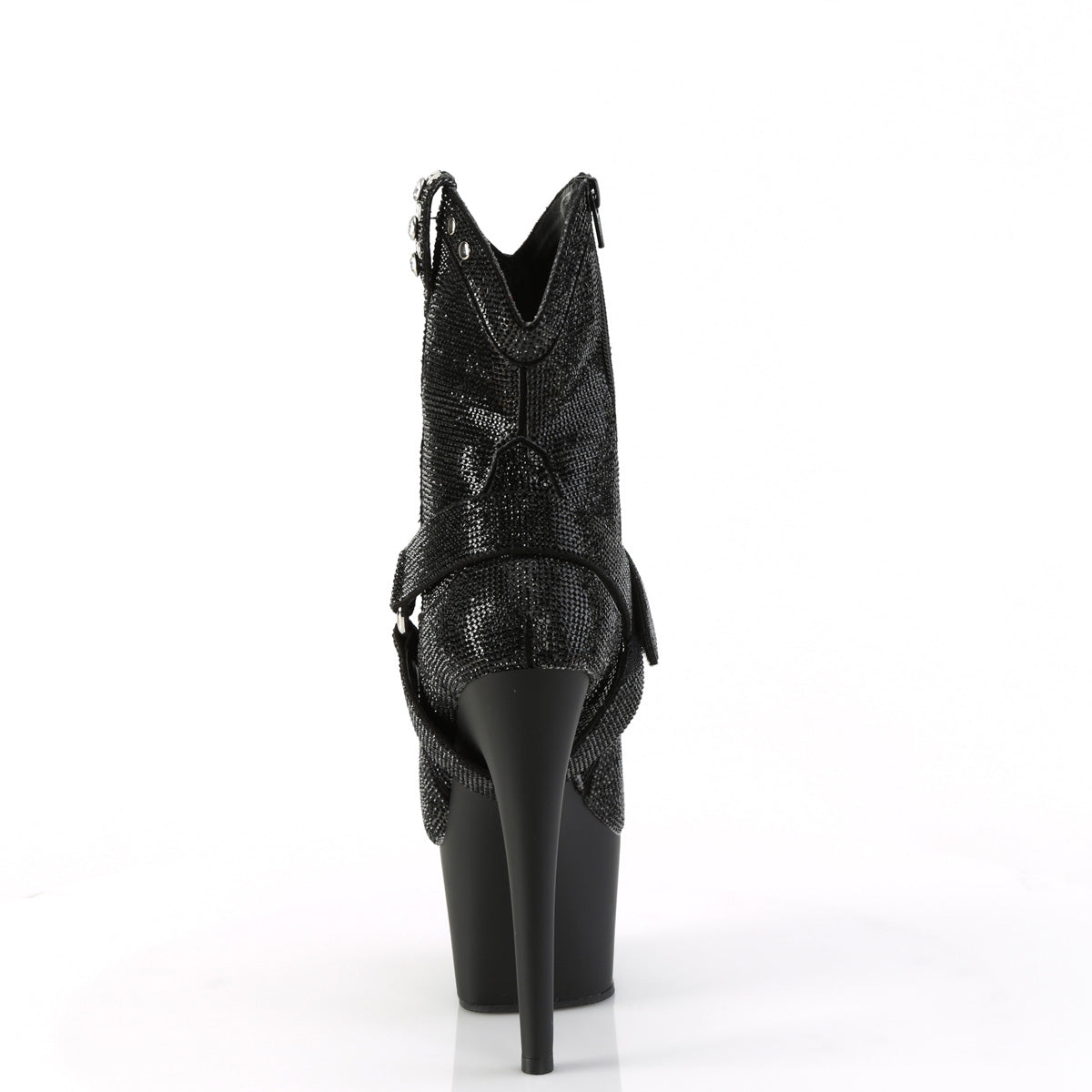 Pleaser Ankle Boots ADORE-1029RS Blk RS/Blk Matte