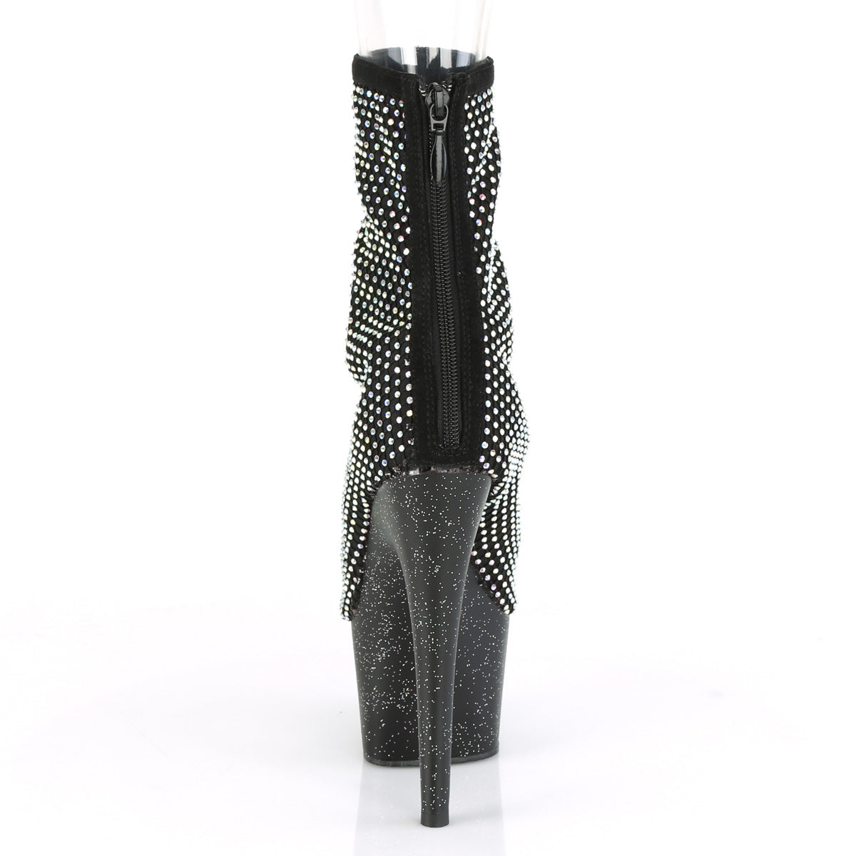 Pleaser Damen Knöchelstiefel ADORE-1031GM BLK Fabric-RS Mesh / BLK Matt