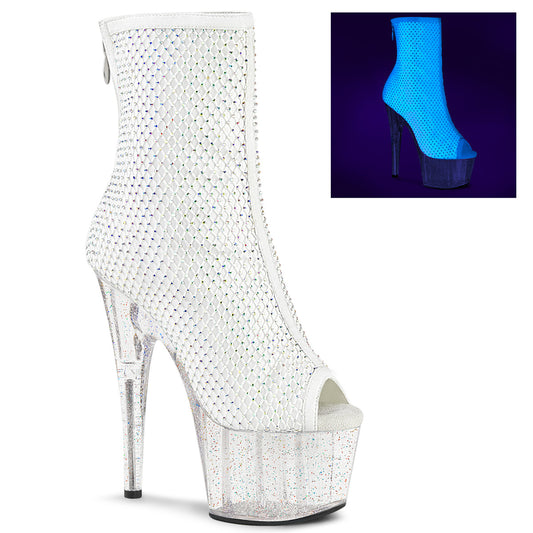 Pleaser Damen Knöchelstiefel ADORE-1031gm Whater-RS-Mesh / CLR