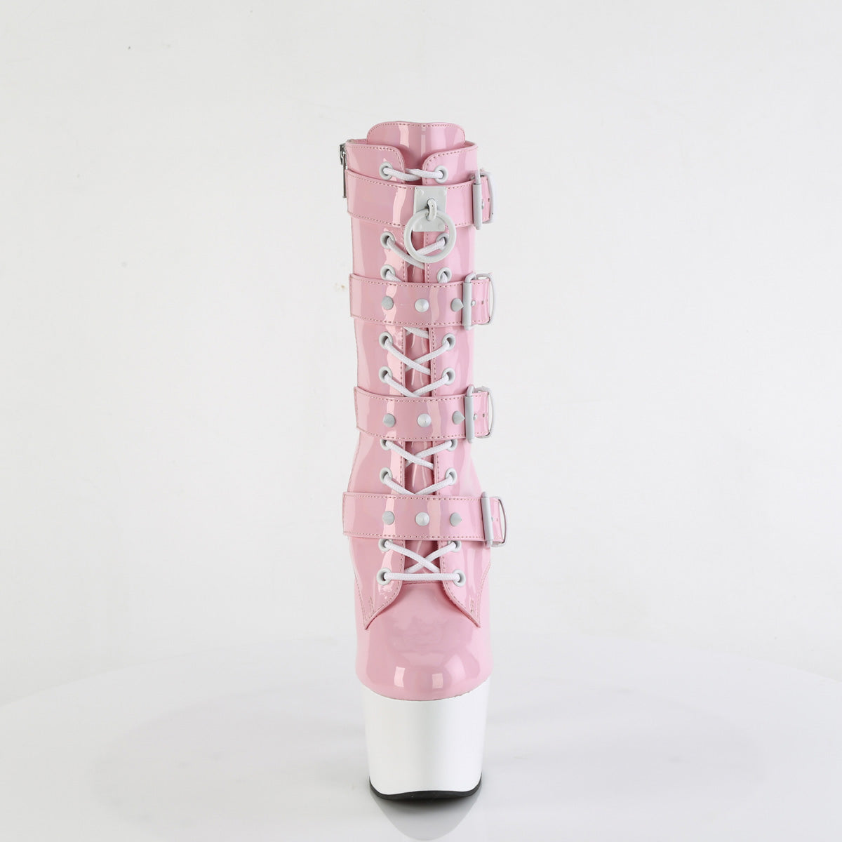 Pleaser ADORE-1046tt B. Pink Holo Pat/WHT
