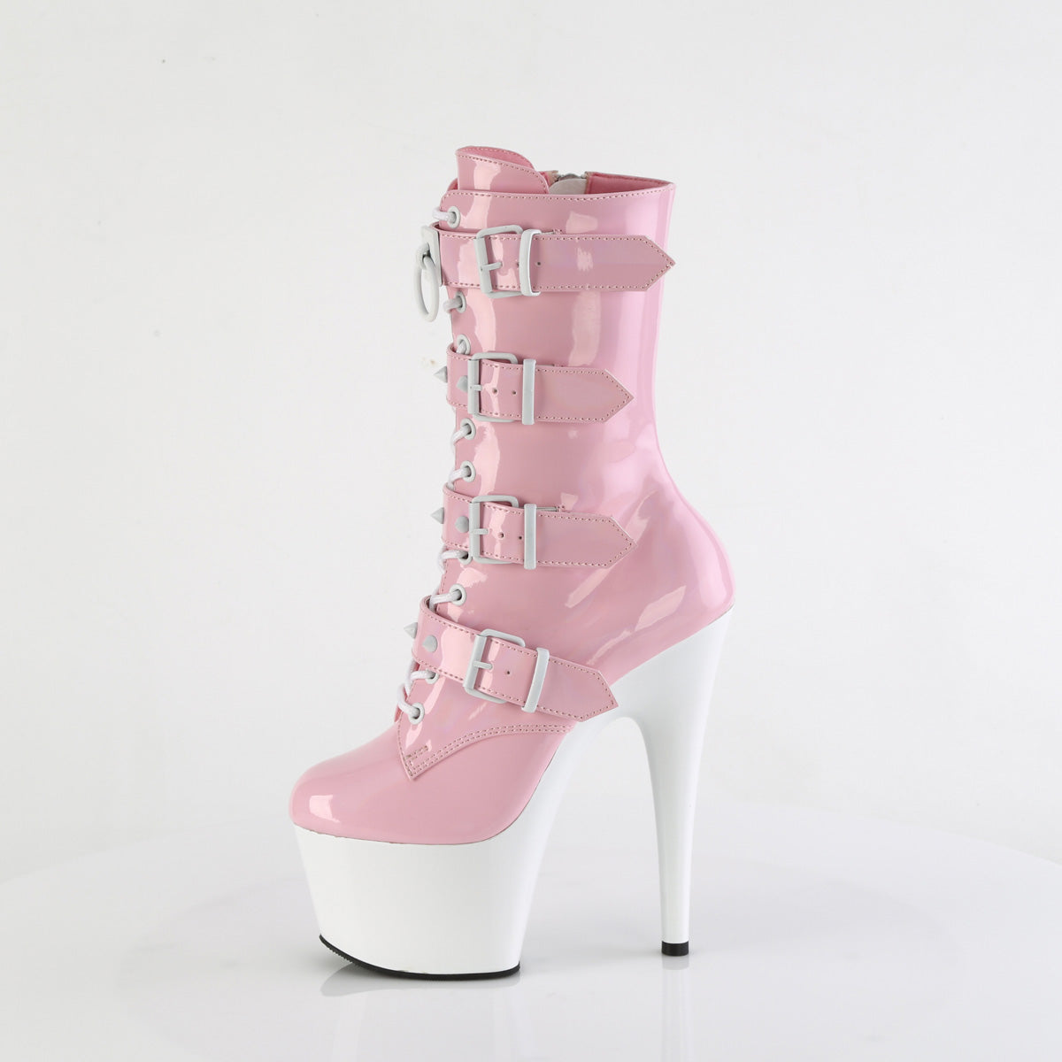 Pleaser ADORE-1046tt B. Pink Holo Pat/WHT