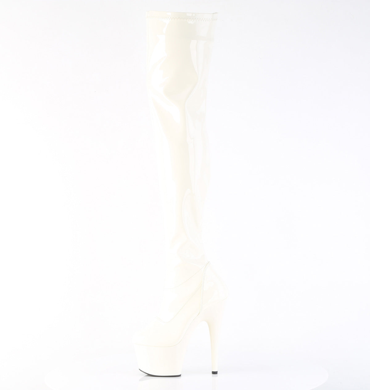 Pleaser Women's Platform Shoes ADORE-3000 Off-Wht Pat/Off-Wht