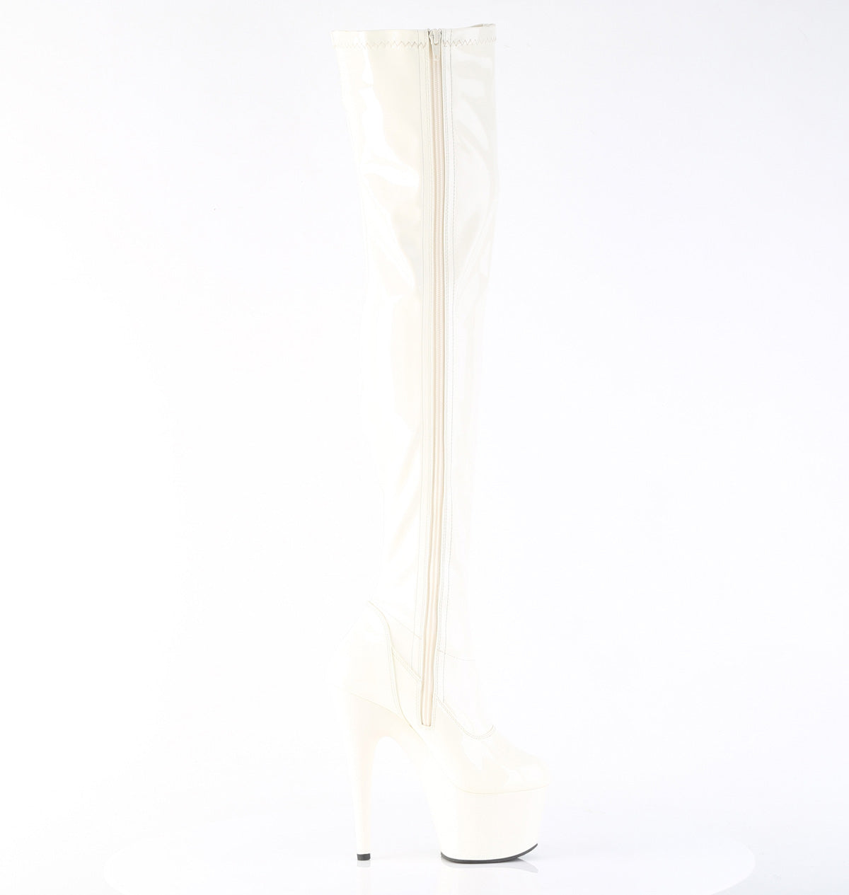 Pleaser Women's Platform Shoes ADORE-3000 Off-Wht Pat/Off-Wht