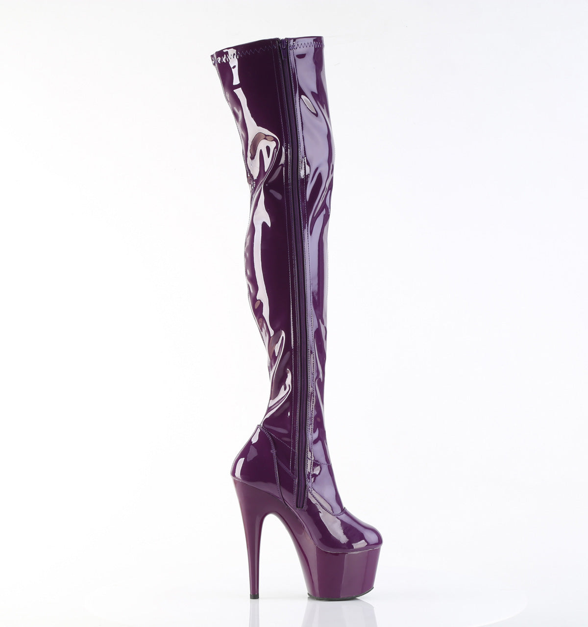 Pleaser Women's Platform Shoes ADORE-3000 Purple Str. Pat/Purple