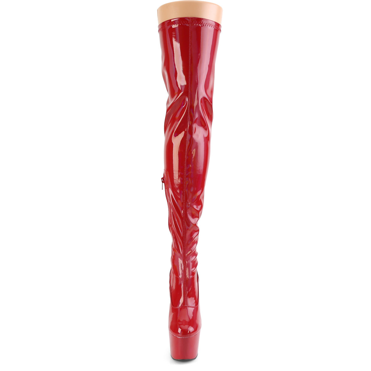 Pleaser Womens Boots. ADORE-3000hwr Red Str. Holo / Red Holo