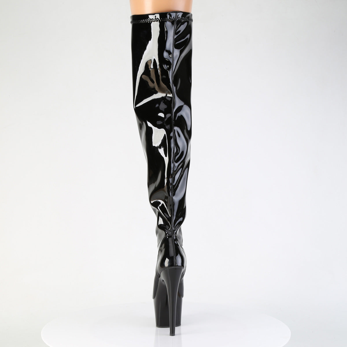 Pleaser Women's Platform Shoes ADORE-3000WCF Blk Str. Pat/Blk