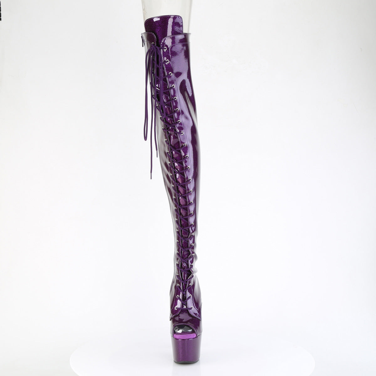 Pleaser Women's Platform Shoes ADORE-3021GP Purple Glitter Pat/M