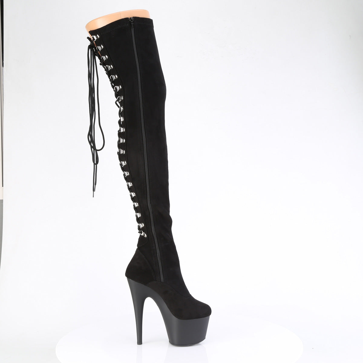 Pleaser ADORE-3063 Blk Str Microfiber/Blk Matte