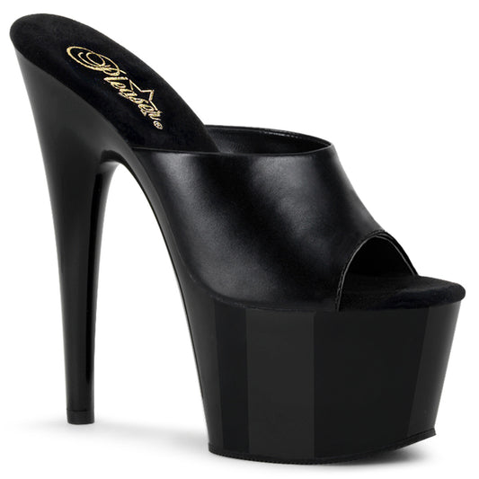 Pleaser Damen Sandalen ADORE-701 BLK Leder / BLK