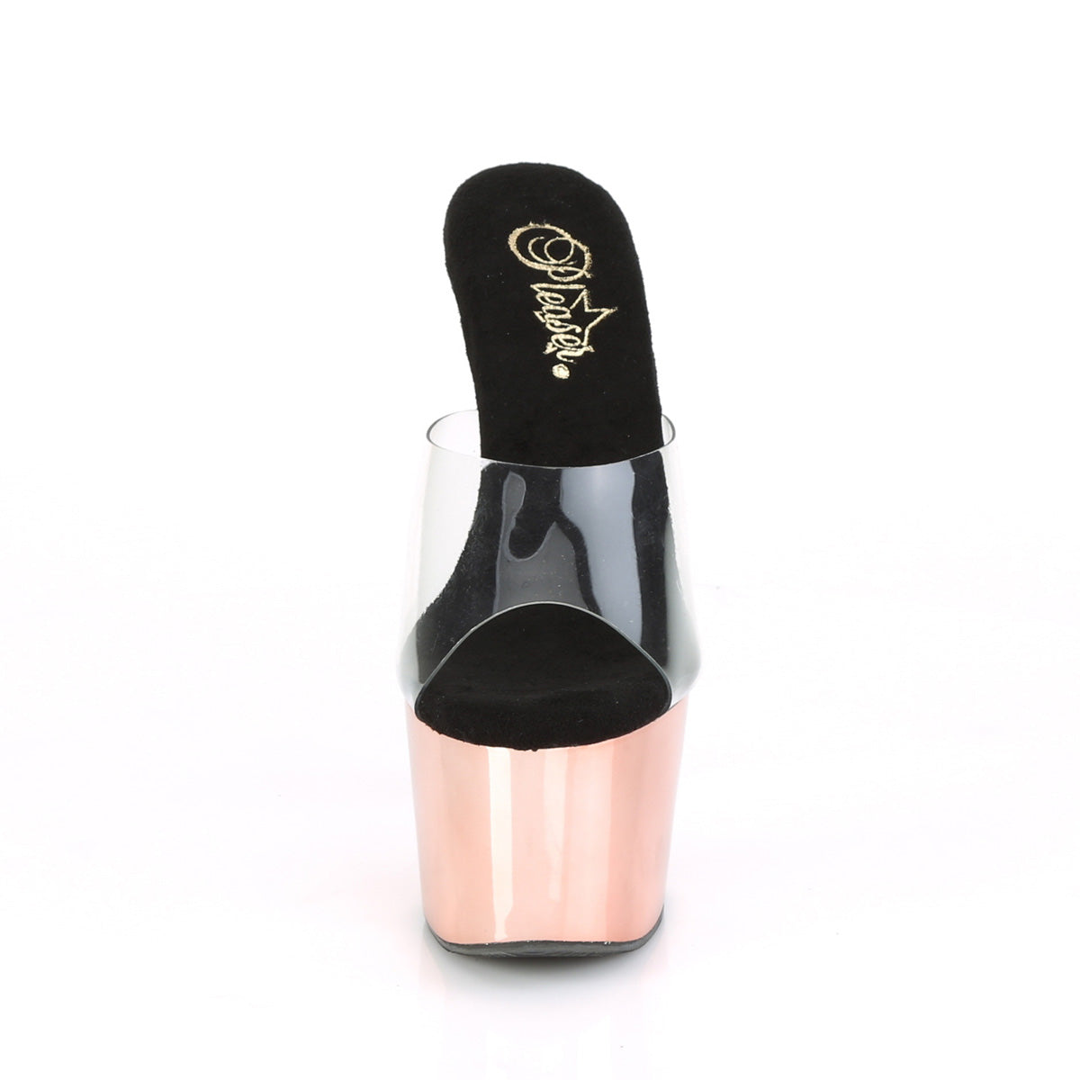 Pleaser Damen Sandalen ADORE-701 CLR / ROSE GOLD CHROME