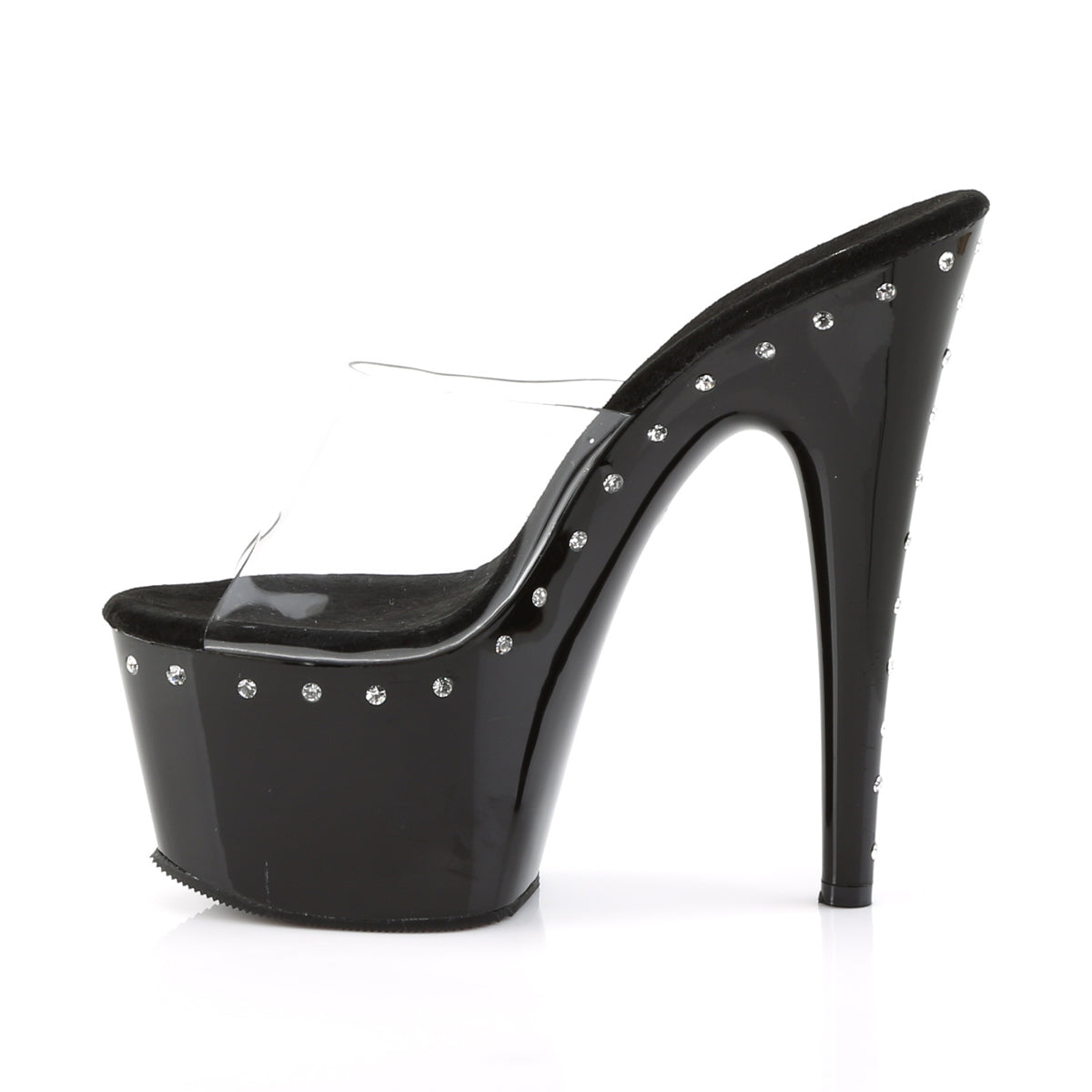 Pleaser Damen Sandalen ADORE-701ls CLR / BLK