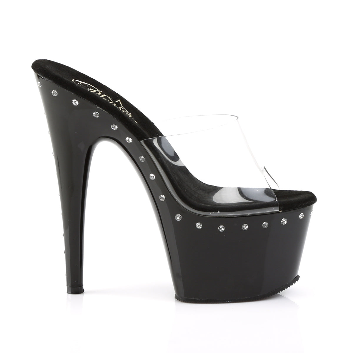 Pleaser Damen Sandalen ADORE-701ls CLR / BLK