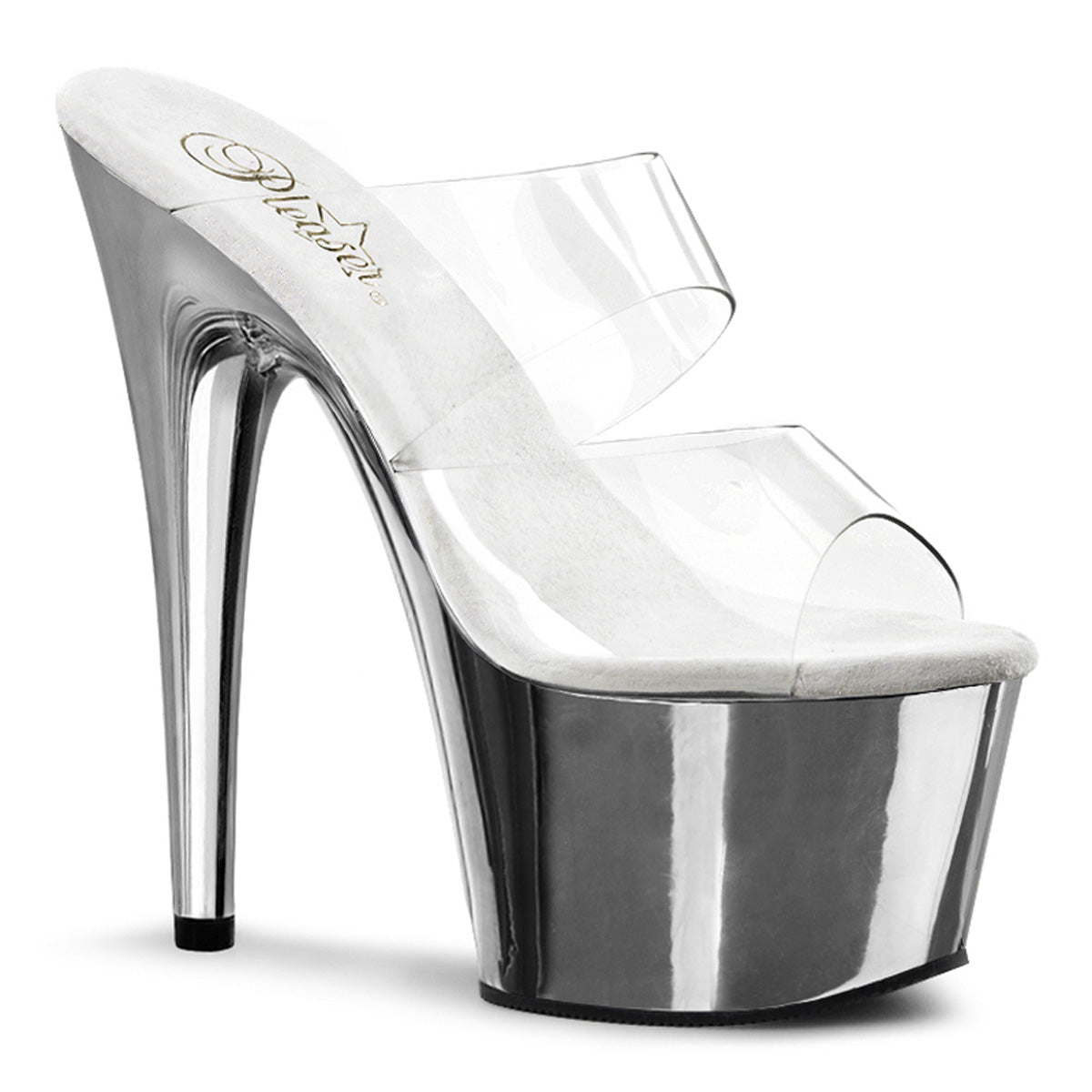 Pleaser Damen Sandalen ADORE-702 CLR / SLV-Chrom