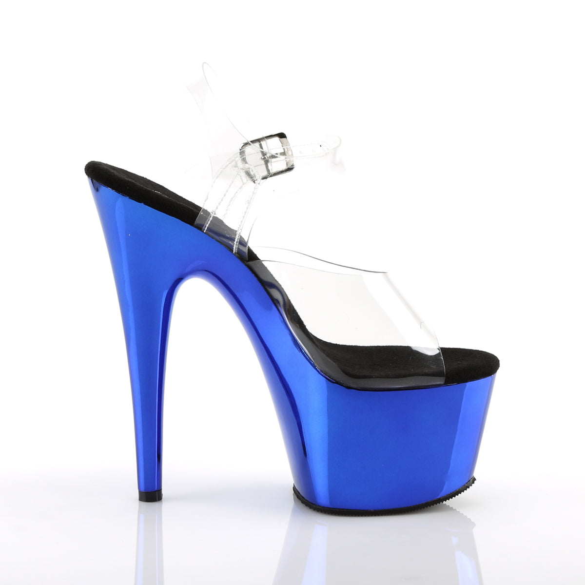 Pleaser Damen Sandalen ADORE-708 CLR / Blue Chrome