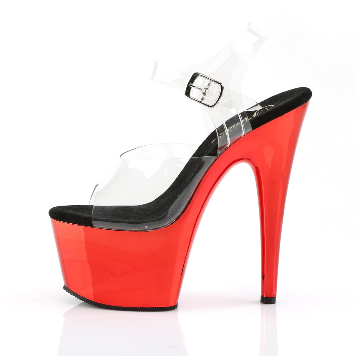 Pleaser Damen Sandalen ADORE-708 CLR / Red Chrome