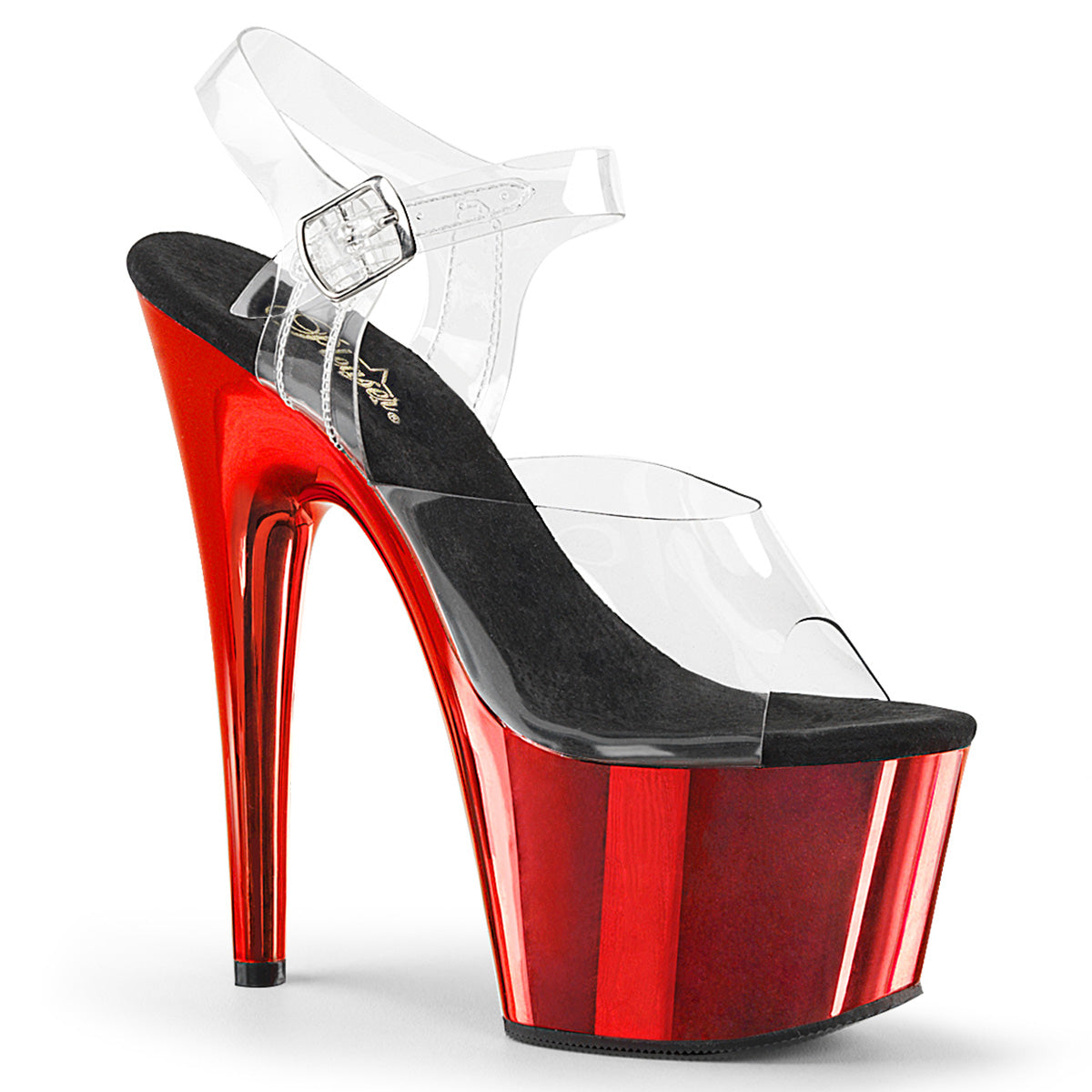 Pleaser Damen Sandalen ADORE-708 CLR / Red Chrome